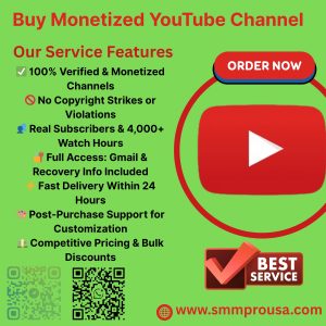 Buy Monetized YouTube Channel